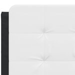 vidaXL Cadre de lit et tête de lit noir et blanc 140x200 cm similicuir