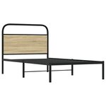vidaXL Cadre de lit sans matelas 90x190cm chêne sonoma bois ingénierie