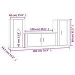 vidaXL Ensemble de meubles TV 3 Pièces Blanc Bois d'ingénierie