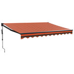vidaXL Auvent rétractable automatique orange et marron 3x2 5 m