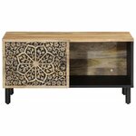 vidaXL Table basse 80x50x40 cm bois de manguier massif