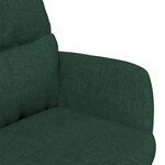 vidaXL Chaise de relaxation Vert foncé Tissu