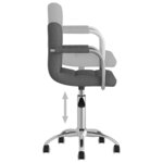 Chaise fauteuil siège pivotante de bureau informatique étude foncé tissu gris 02_0024122
