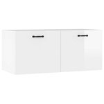 vidaXL Armoire murale blanc brillant 80x36 5x35 cm bois d'ingénierie