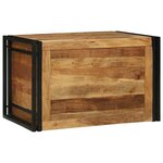 vidaXL Boîte de Rangement Marron et noir 80 x 50 x 50 cm Bois d'acacia
