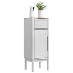 vidaXL Armoire de salle de bain avec porte FLORO Blanc 35 x 30 x 90 cm
