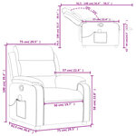 vidaXL Fauteuil de massage inclinable Marron Tissu