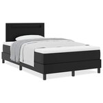 vidaXL Lit Box Spring avec matelas noir  120x200 cm  simili cuir