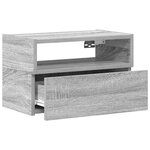 vidaXL Tables de chevet murales 2 Pièces sonoma gris 45x26x28 5 cm
