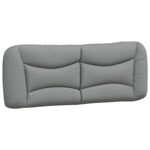 vidaXL Coussin de tête de lit Hvar gris clair 137 cm tissu
