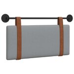 vidaXL Tête de lit suspendue Gris clair PU antique