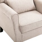 vidaXL Fauteuil Beige Tissu