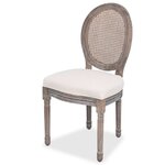 vidaXL Chaises à manger lot de 6 crème tissu