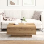 vidaXL Table basse Chêne artisanal 80x80x31 cm Bois d'ingénierie