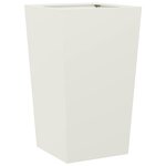 vidaXL Jardinières 2 Pièces blanc 45x45x75 cm acier