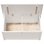 vidaXL Boîte de rangement Blanc 80x40x45 5 cm Bois massif de pin