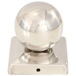 vidaXL Bouchons de poteau 6 Pièces Globe final Acier inoxydable 101x101mm