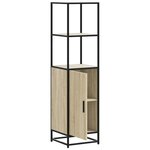 vidaXL Buffet haut chêne sonoma 35 5x35x139 cm bois d'ingénierie métal