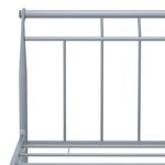 vidaXL Cadre de lit Gris Métal 90x200 cm