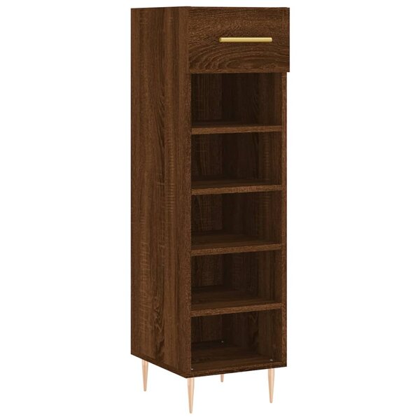 vidaXL Meuble à chaussures chêne marron 30x35x105 cm bois d'ingénierie