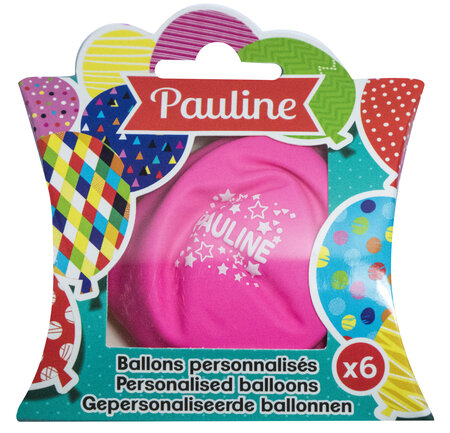 Ballons de baudruche prénom Pauline