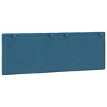 vidaXL Coussin de tête de lit bleu 120 cm velours