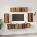vidaXL Ensemble meuble TV 6 Pièces Bois ancien 80 x 30 x 30 cm