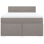 vidaXL Sommier à lattes de lit avec matelas Taupe 140x200 cm Tissu