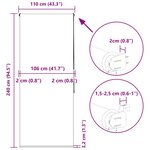 vidaXL Store enrouleur de douche 110x240 cm largeur du tissu 106 cm