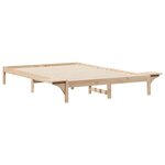 vidaXL Cadre de lit avec tables de chevet Naturel 160 x 220 cm
