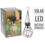 ProGarden Lampe à ampoule solaire Métal avec 10 LED