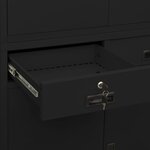 vidaXL Armoire de bureau Noir 90x40x180 cm Acier