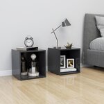 vidaXL Meuble TV gris 37x35x37 cm bois d’ingénierie