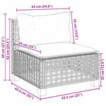 vidaXL Salon de jardin avec coussins 7 Pièces beige résine tressée