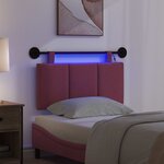 vidaXL Tête de lit suspendue Avec lumière LED Bordeaux Tissu