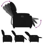vidaXL Fauteuil inclinable électrique Noir Similicuir