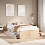 vidaXL Cadre de lit sans matelas avec tête de lit 120x200 cm bois pin