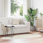 vidaXL Tapis HUARTE Crème 100 x 200 cm Polyester