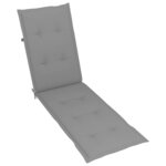 vidaXL Chaise longue d'extérieur repose-pied et coussin Acacia solide