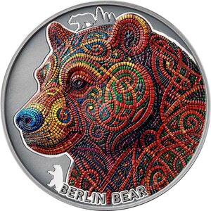 Monnaie BERLIN BEAR Patterns Of The World 2 Oz Argent 2000 Francs Cameroon 2026