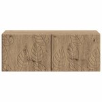 vidaXL Meuble TV mural 98 x 31 cm Chêne artisanal Bois d'ingénierie