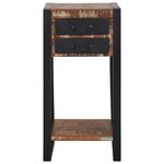 vidaXL Table d'appoint Multicolore 40x40x80 cm en bois récupéré