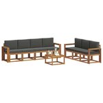 vidaXL Ensemble de canapés d'extérieur 8 Pièces Naturel et Anthracite