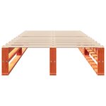 vidaXL Cadre de lit sans matelas cire marron 100x200cm bois pin massif