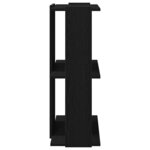 vidaXL Bibliothèque à 3 niveaux noir 60x30x80 cm bois d'ingénierie