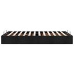 vidaXL Cadre de lit ottoman sans matelas noir 120x200 cm tissu