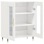 vidaXL Buffet Blanc brillant 69 5x34x90 cm Bois d'ingénierie