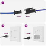 vidaXL Bande LED 2 Pièces Noir et Multicolore 1745 mm Cuivre et plastique