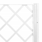 vidaXL Jardinière avec treillis blanc 160x120x142 cm PP