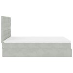 vidaXL Cadre de lit ottoman et matelas gris clair 140x190 velours